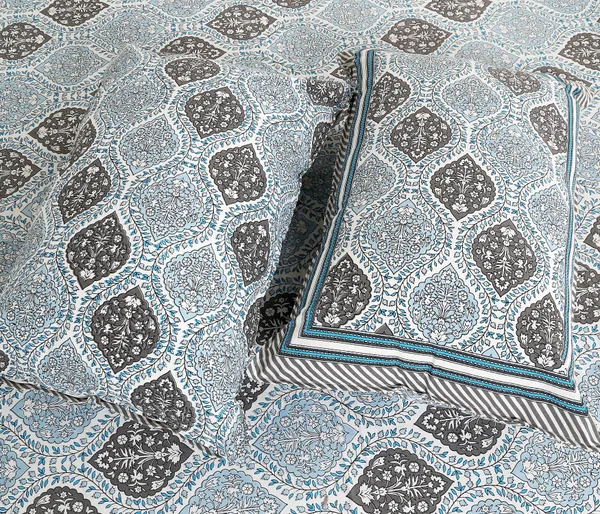 Blue_Cotton_The_Jaipuri_Lattice_Double_Bedsheet_With_Pillow_Cover